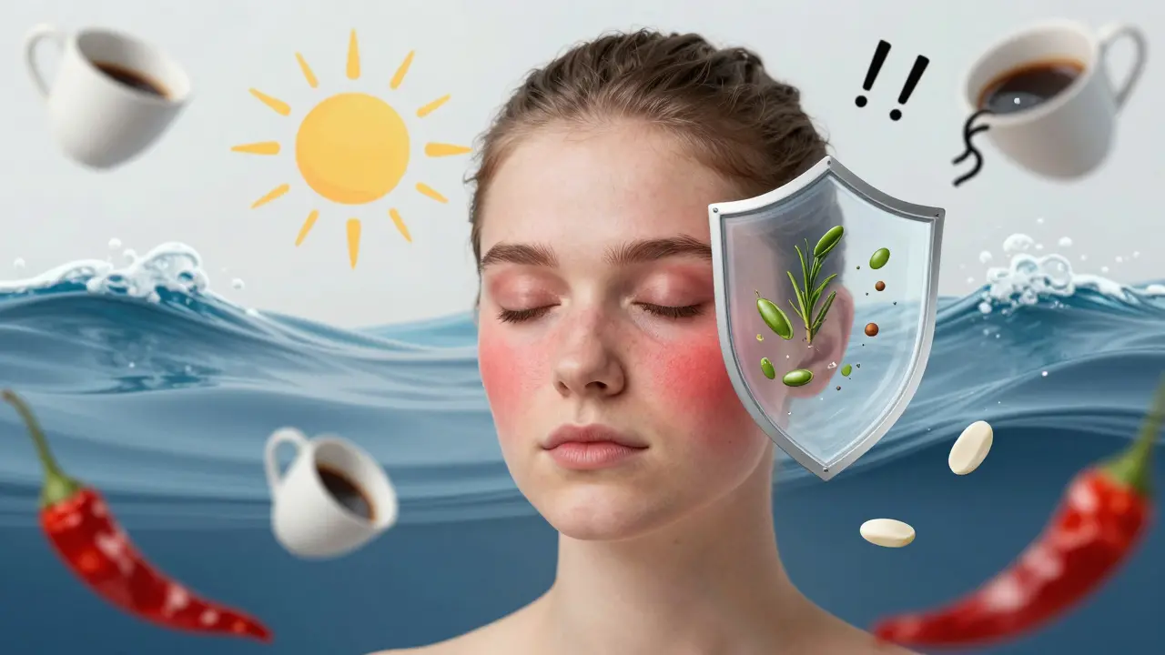 Obličej pokrytý ochrannou vrstvou antioxidantů a ceramidů, zatímco škodlivé faktory se rozplynou.