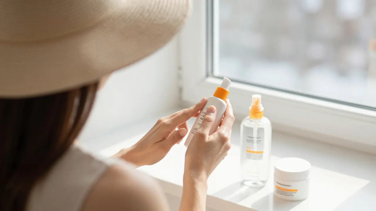 Žena si aplikuje ochranný krém s vysokým SPF při denním světle.