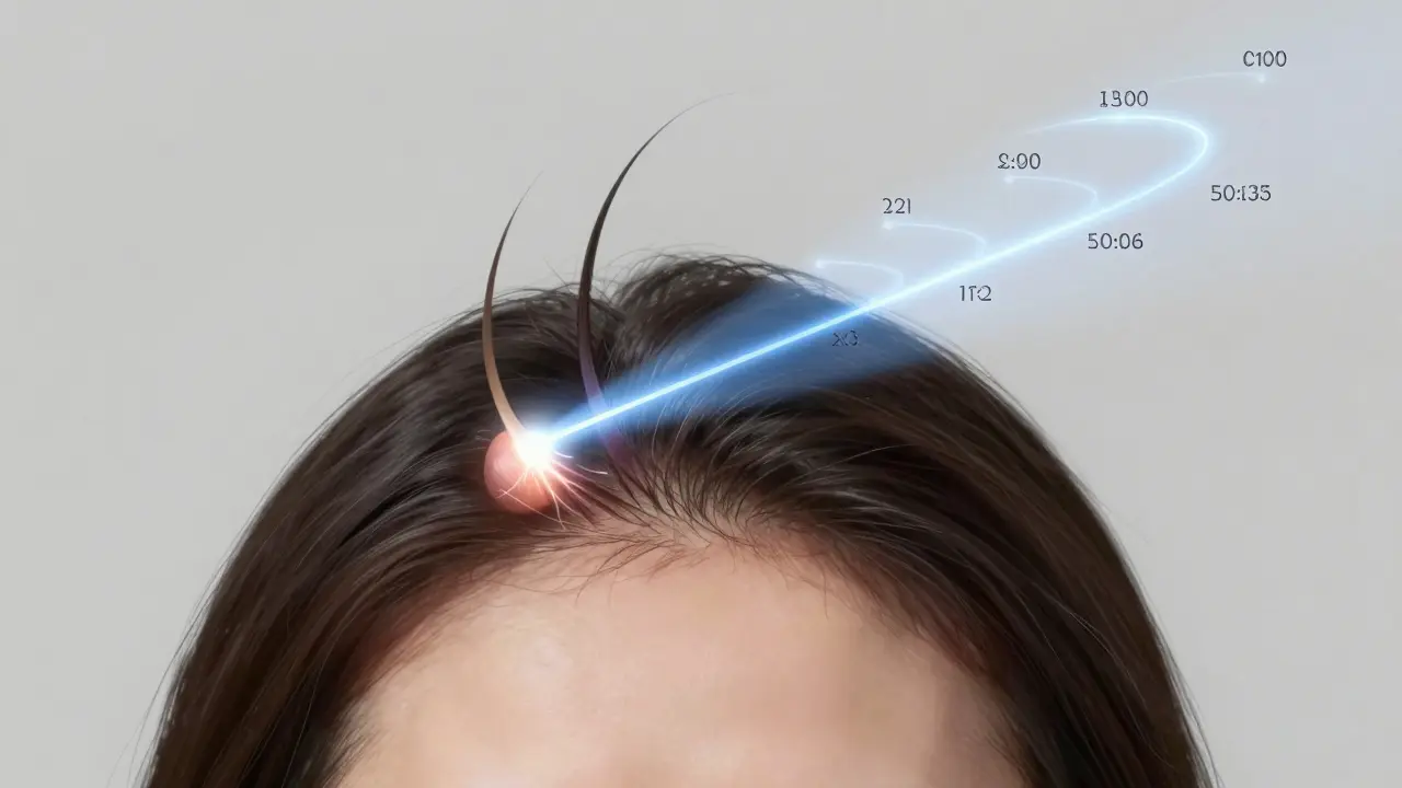 Laserový paprsek ničí vlasové folikuly pod kůží s přesnou cíleností.