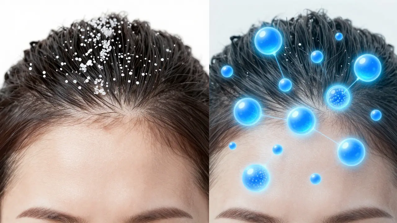 Srovnání fyzické a chemické exfoliace vlasové pokožky