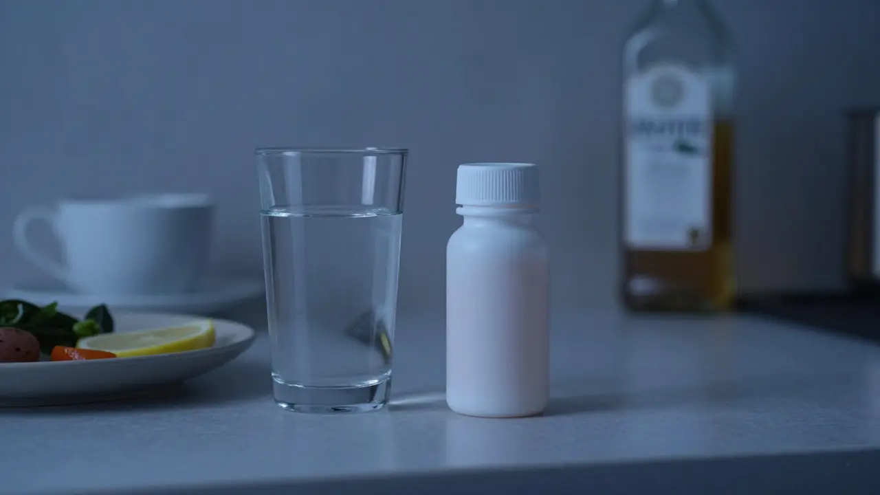 Večerní rutina s vodou a probiotiky