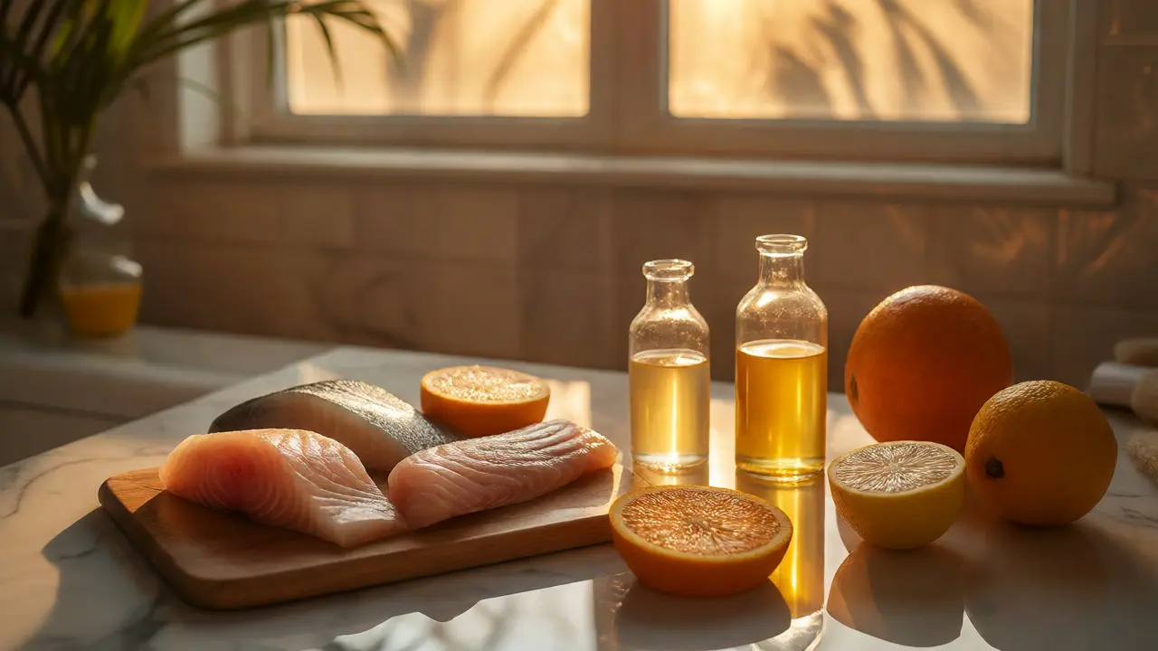 Ryby, citrusy a doplňky stravy pro zdravou pleť
